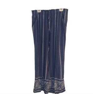 Westport 1962 elastic waist wide leg pull-on pants Blue Boho Size 1X